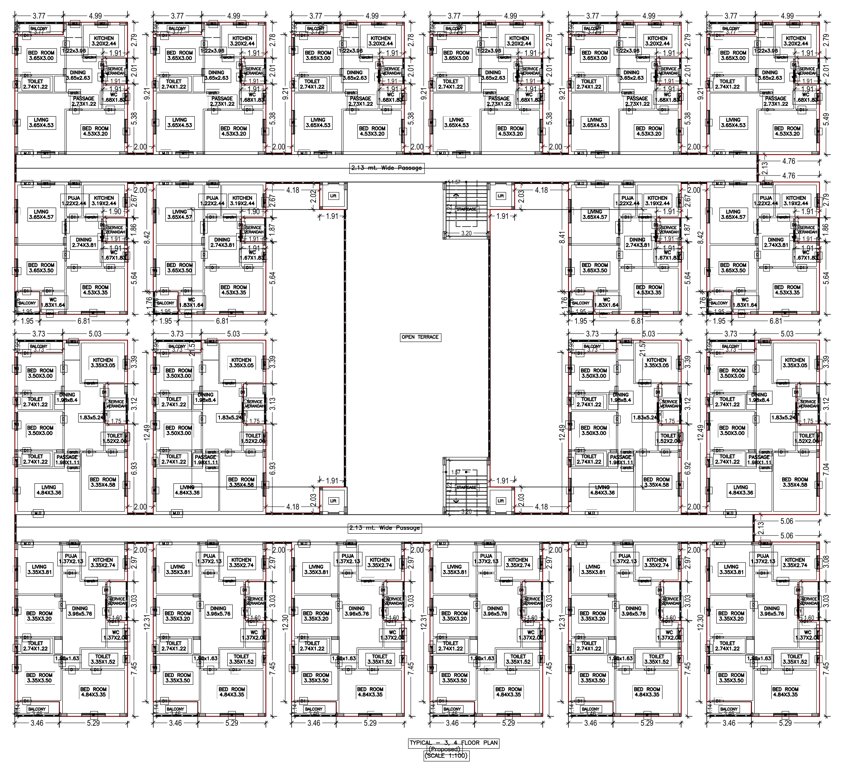  capital edge Cluster Plan for Typical Floor