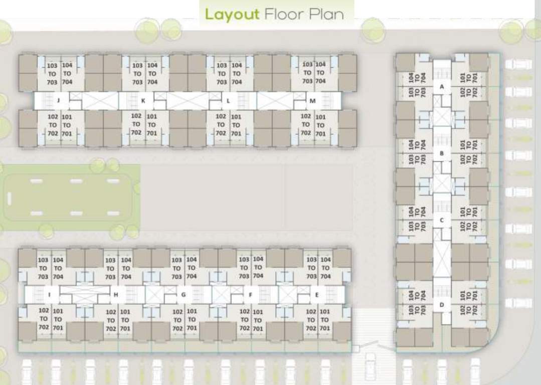  shree siddheshwar hillstone A To M Typical Cluster Plan