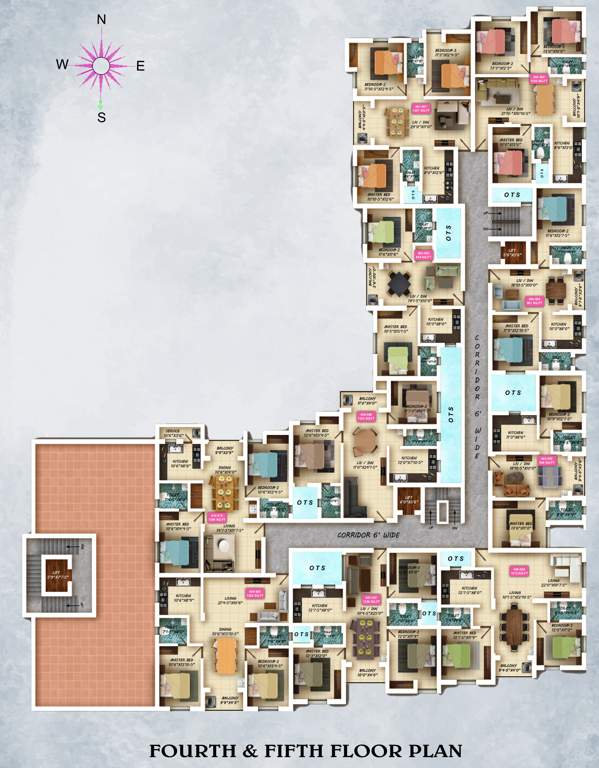  shyam samundara Shyam Samundara Cluster Plan From 4th To 5th Floor