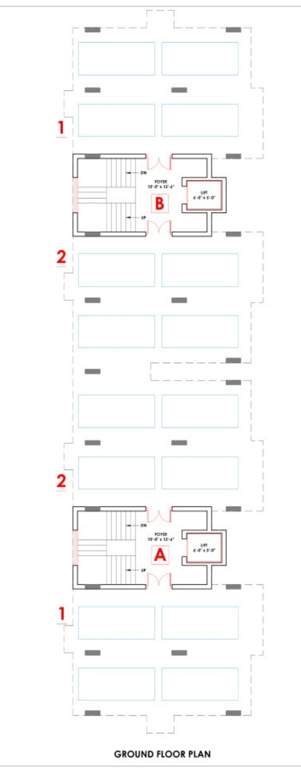 savan surface serena Tower A1, B1, C1 And D1 Cluster Plan for ground Floor