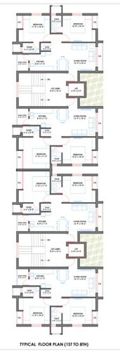 Tower A1, B1, C1 And D1 Cluster Plan from 1st to 8th Floor savan-surface-serena Tower A1, B1, C1 And D1 Cluster Plan from 1st to 8th Floor