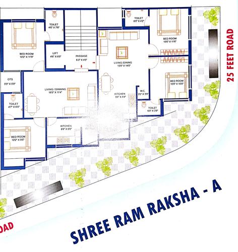  shree-ramraksha-residency-a Shree Ramraksha Residency A Cluster Plan from 1st to 5th Floor