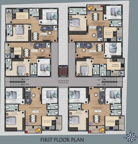  vijay-and-vinay Viva Vijay And Vinay Cluster Plan for 1st Floor