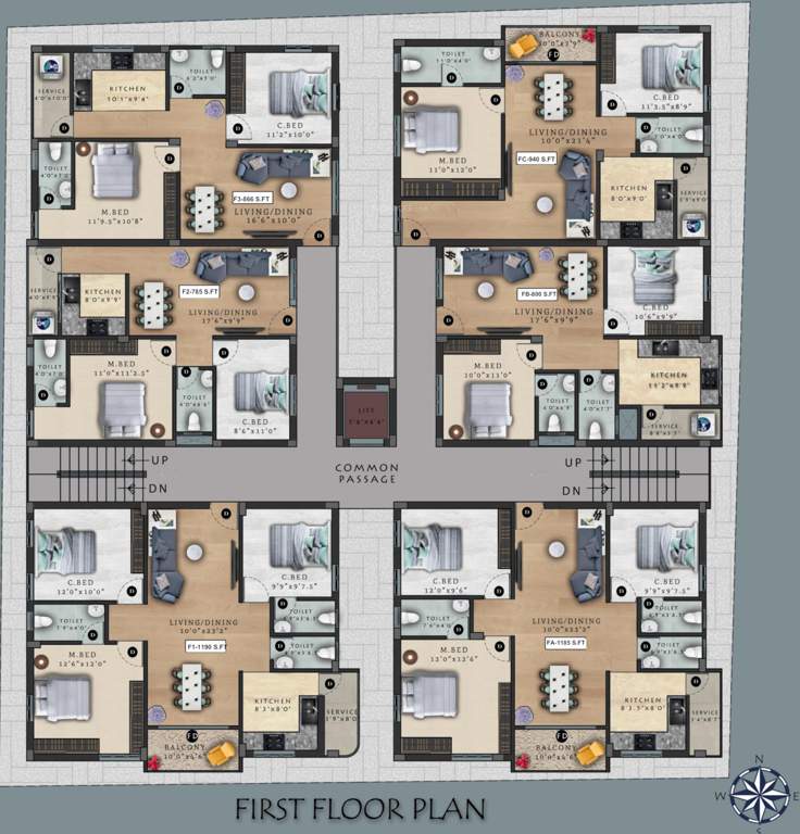  vijay and vinay Viva Vijay And Vinay Cluster Plan for 1st Floor