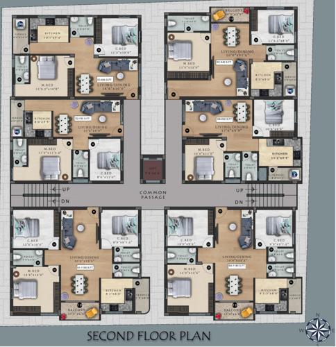  vijay-and-vinay Viva Vijay And Vinay Cluster Plan for 2nd Floor