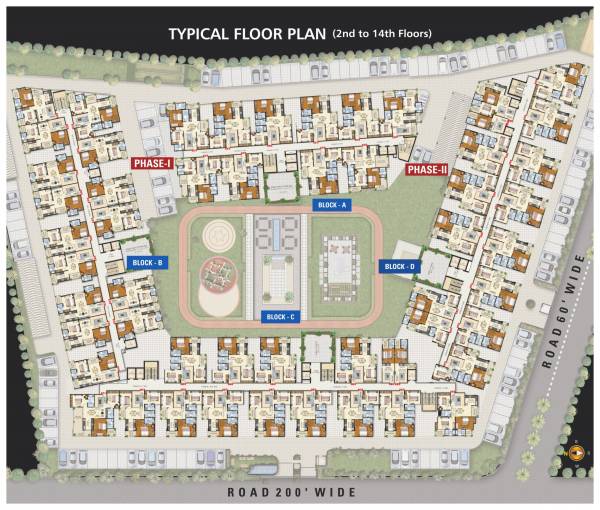  kings-court Tower 2 Cluster Plan