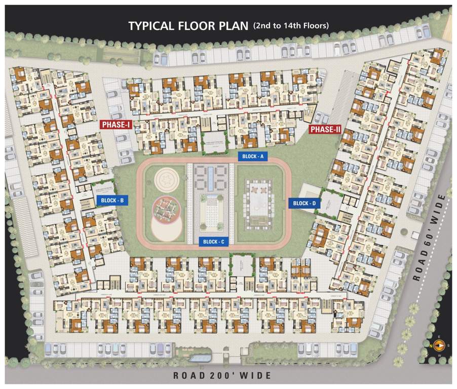  kings court Tower 2 Cluster Plan