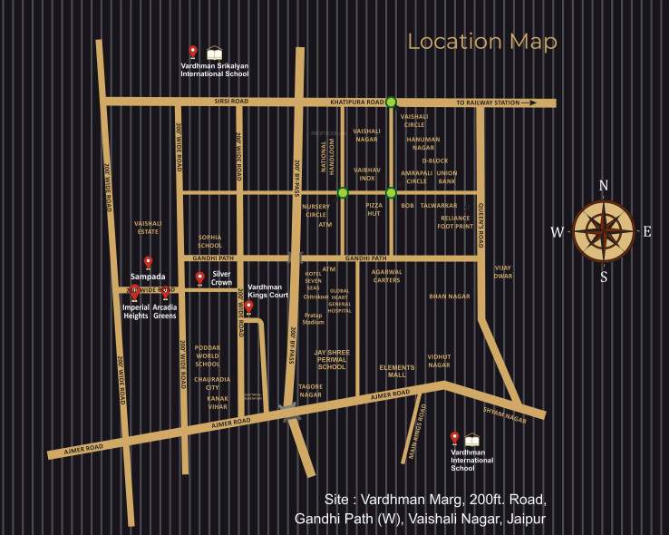  vardhmans kings court Location Plan