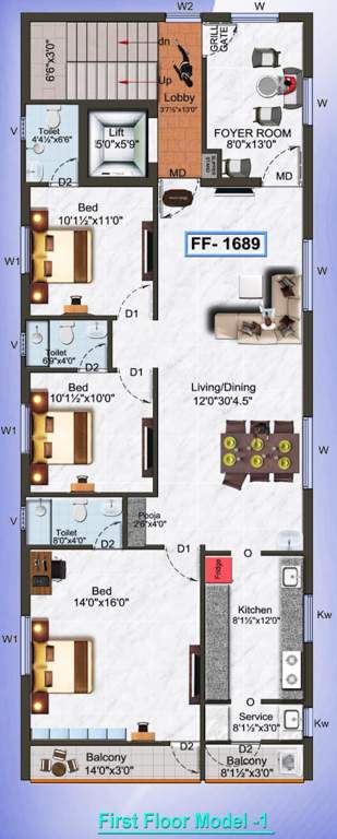  malligai flats Malligai Flats Cluster Plan For 1st Floor