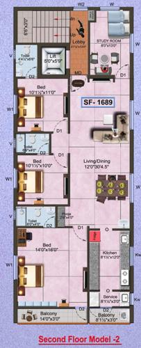  malligai-flats Malligai Flats Cluster Plan For 2nd Floor