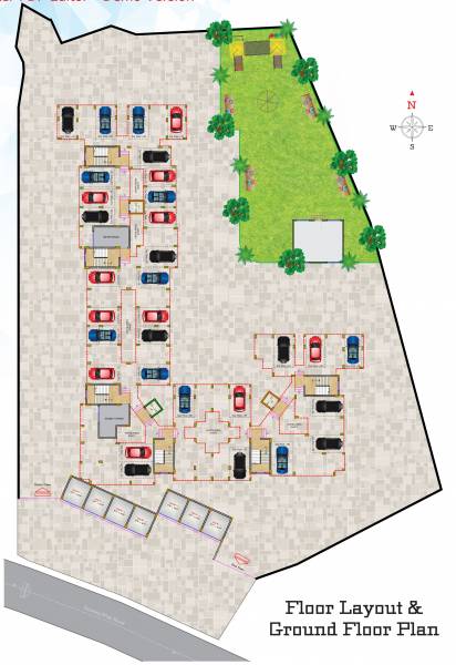  residency A, B And C Wing Cluster Plan for ground Floor