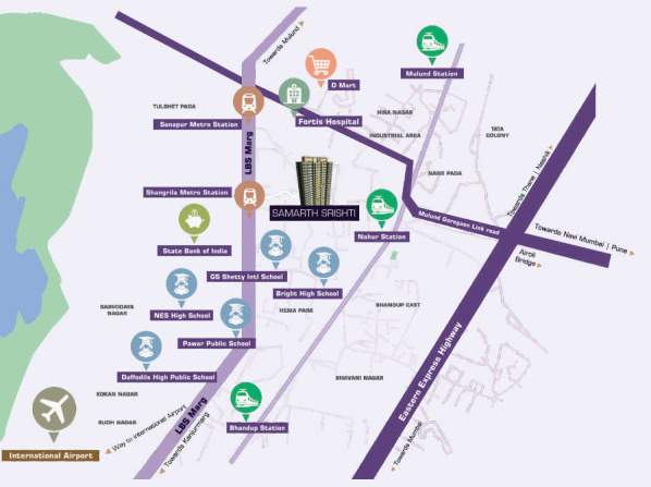  samarth srishti phase 2 wing a Location Plan