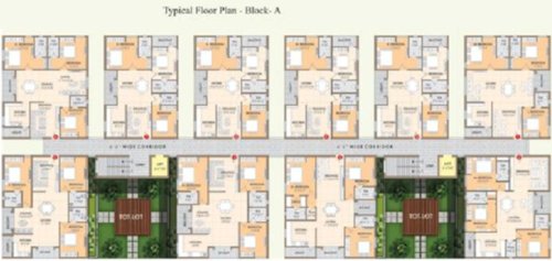  pinewoods Block A Cluster Plan from 1st to 5th Floor