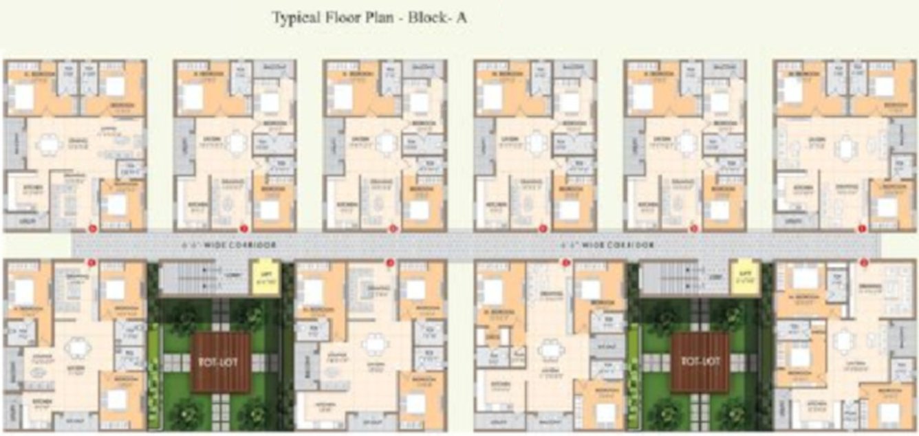  pinewoods Block A Cluster Plan from 1st to 5th Floor
