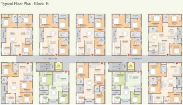  pinewoods Block B Cluster Plan from 1st to 5th Floor