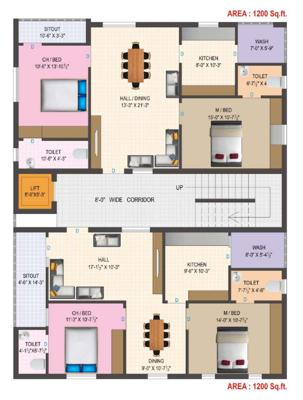  nidhyanidhi-enclave Nidhyanidhi Enclave Cluster Plan From 1st To 5th Floor