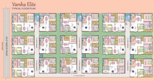  varsha-elite Varsha Elite Cluster Plan from 1st to 5th Floor