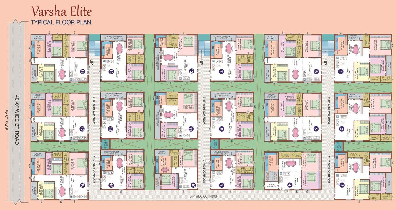  varsha elite Varsha Elite Cluster Plan from 1st to 5th Floor
