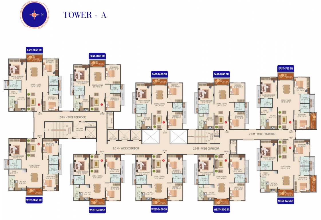  melody Tower A Cluster Plan