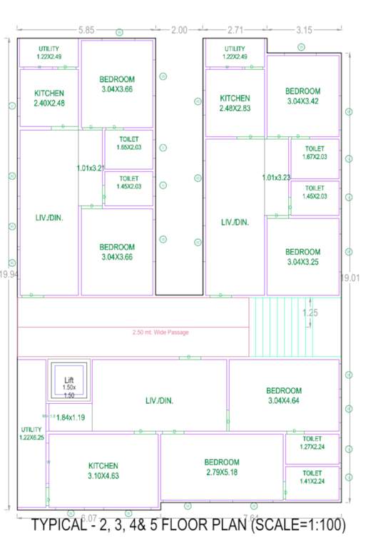  sadan nv Sadan Nv Cluster Plan from 2nd to 6th Floor