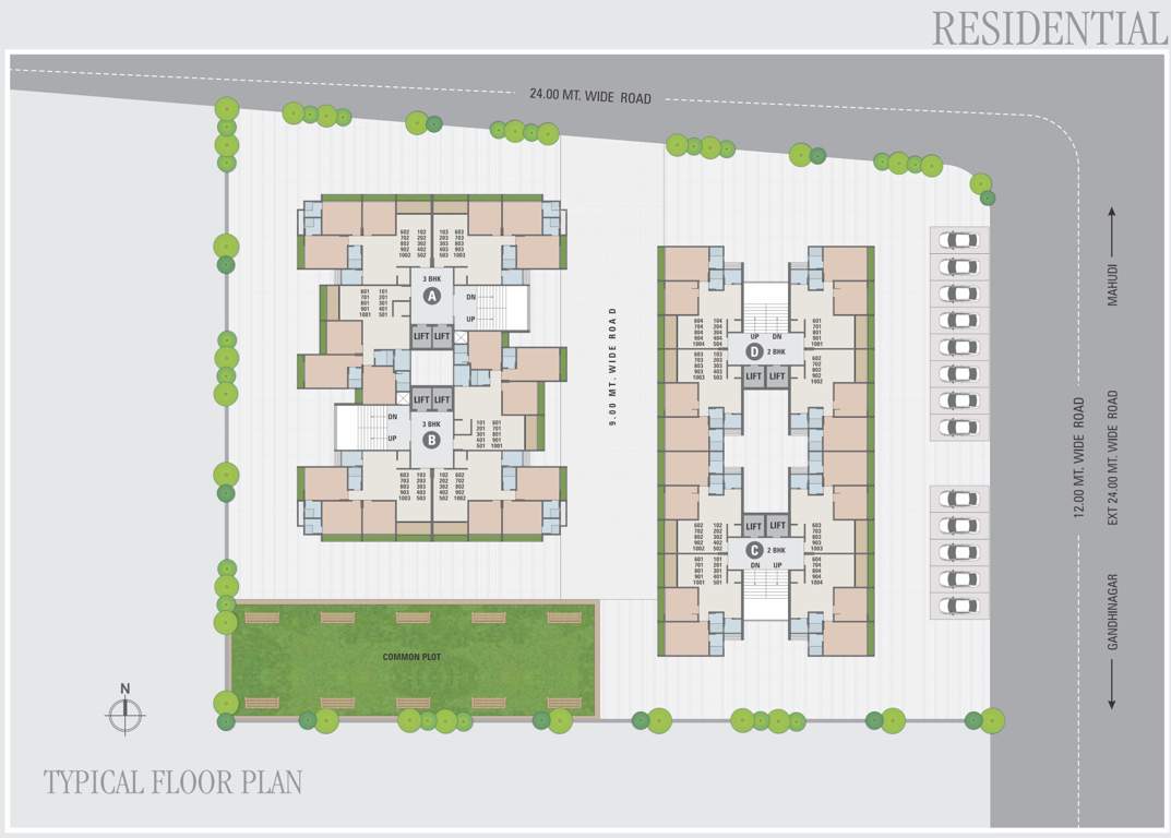  arise Block A, Block B, Block C And Block D Cluster Plan from 1st to 10th Floor