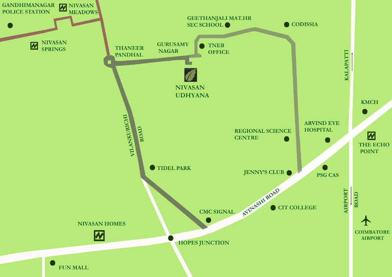 udhyana Location Plan