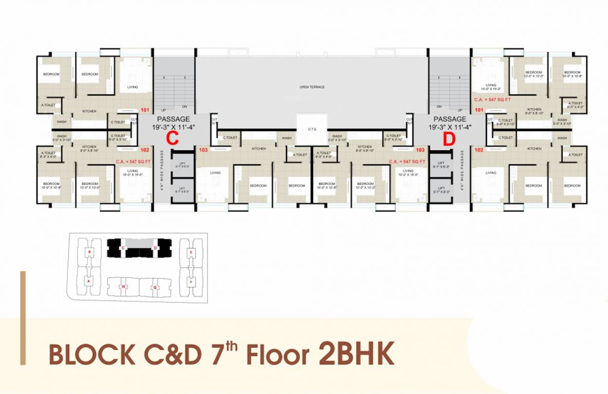  vaishnodevi residency Block C & D Cluster Plan