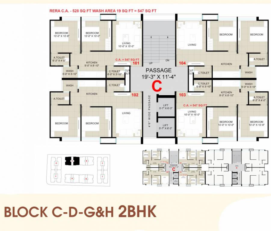  vaishnodevi residency Block G & H Cluster Plan