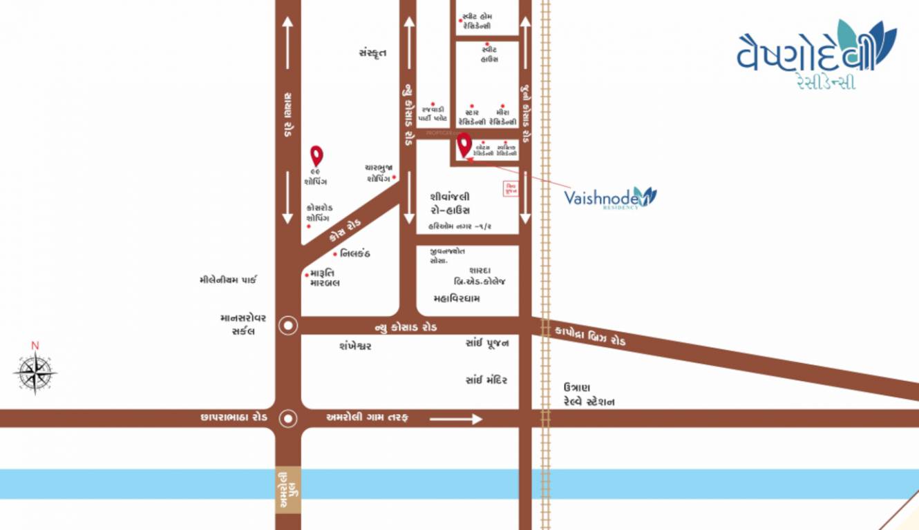  vaishnodevi residency Location Plan