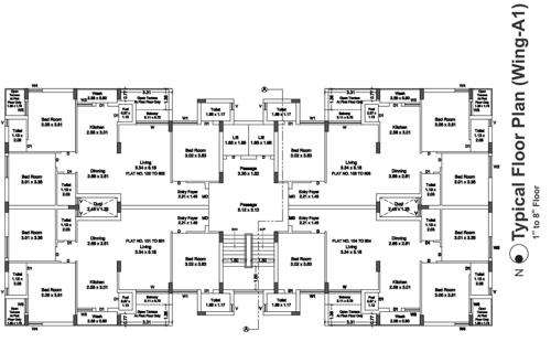  pramukh-exotica Block A1 Cluster Plan From 1st To 8th Floor