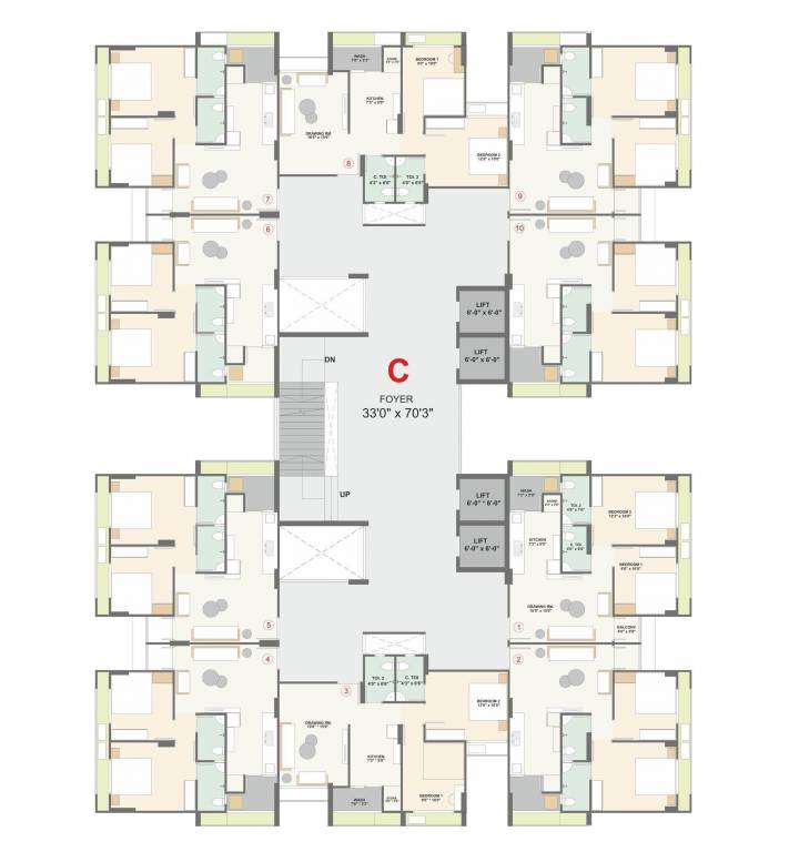  pearl heights BLOCK A Cluster Plan