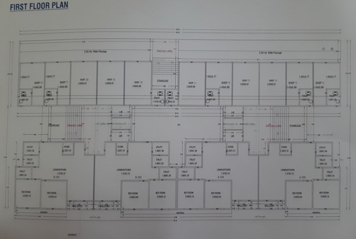  sahitya green Tower A, B, C And D Cluster Plan for 1st Floor