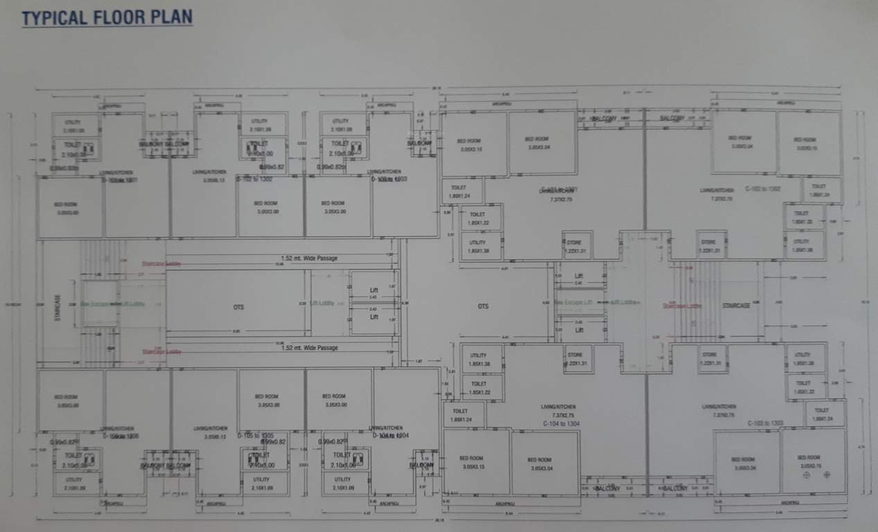  sahitya green Tower A, B, C And D Cluster Plan from 2nd to 12th Floor