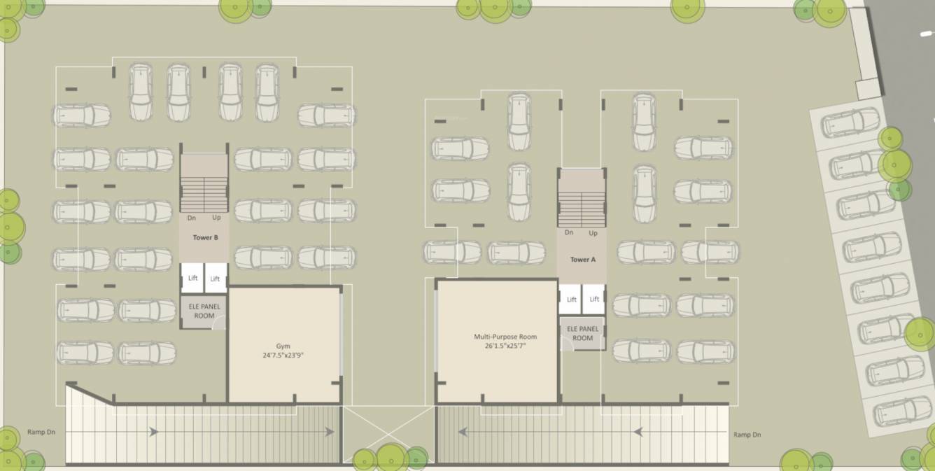  residency Cluster Plan for ground Floor