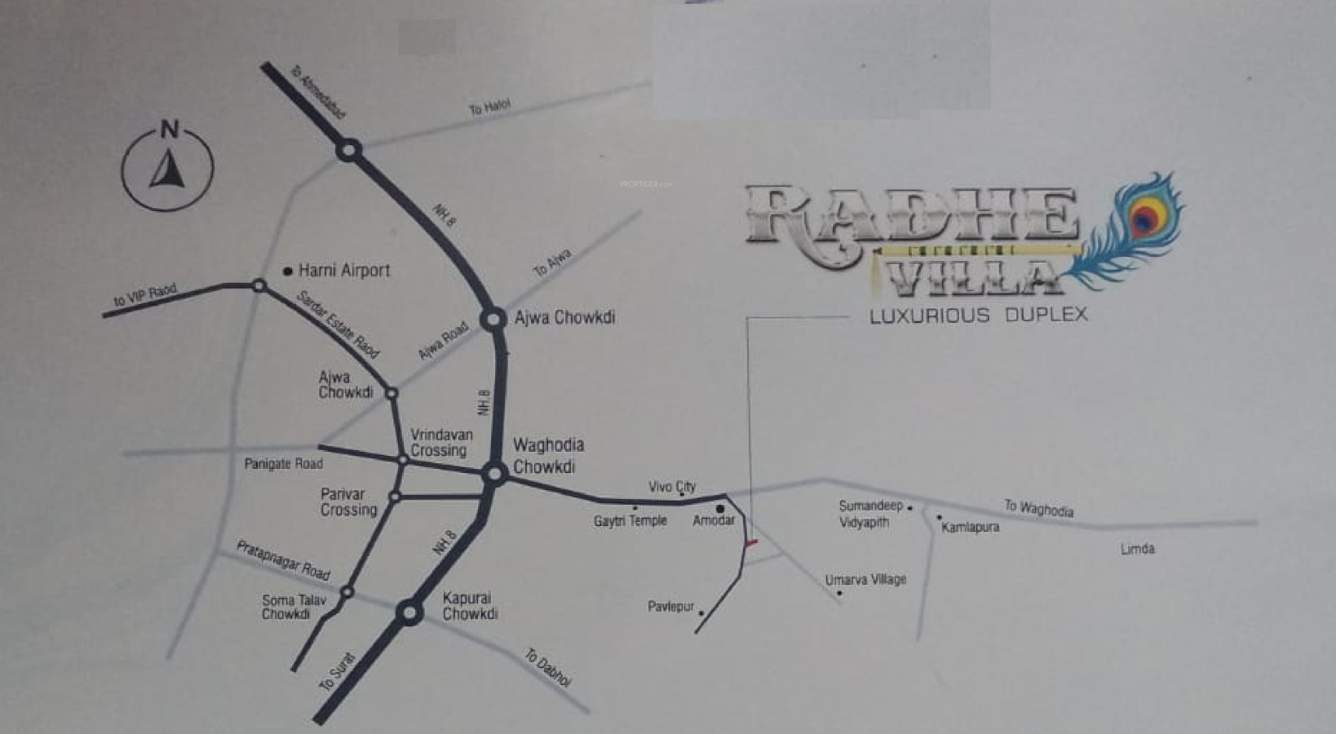 radhe villa Location Plan