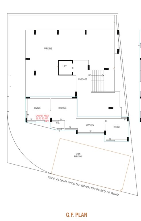 flats Kuber Flats Cluster Plan for ground Floor
