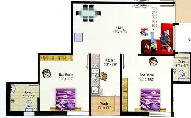  fortune heights Tower A Cluster Plan
