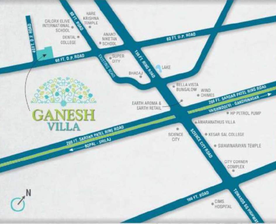  ganesh villa Location Plan