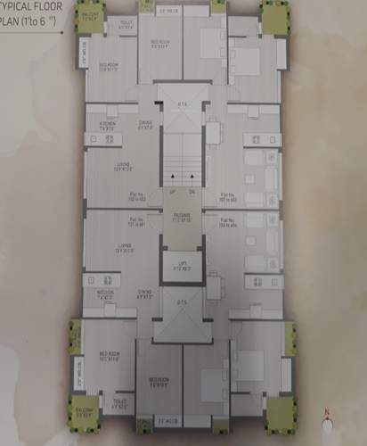  heights Darshan Heights Cluster Plan from 1st to 6th Floor