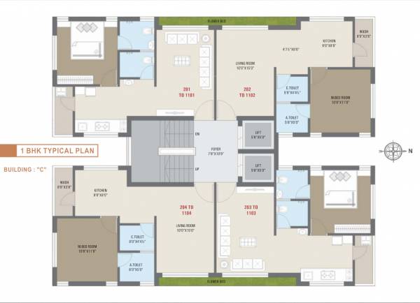  heights Building C Cluster Plan from 2nd to 11th Floor