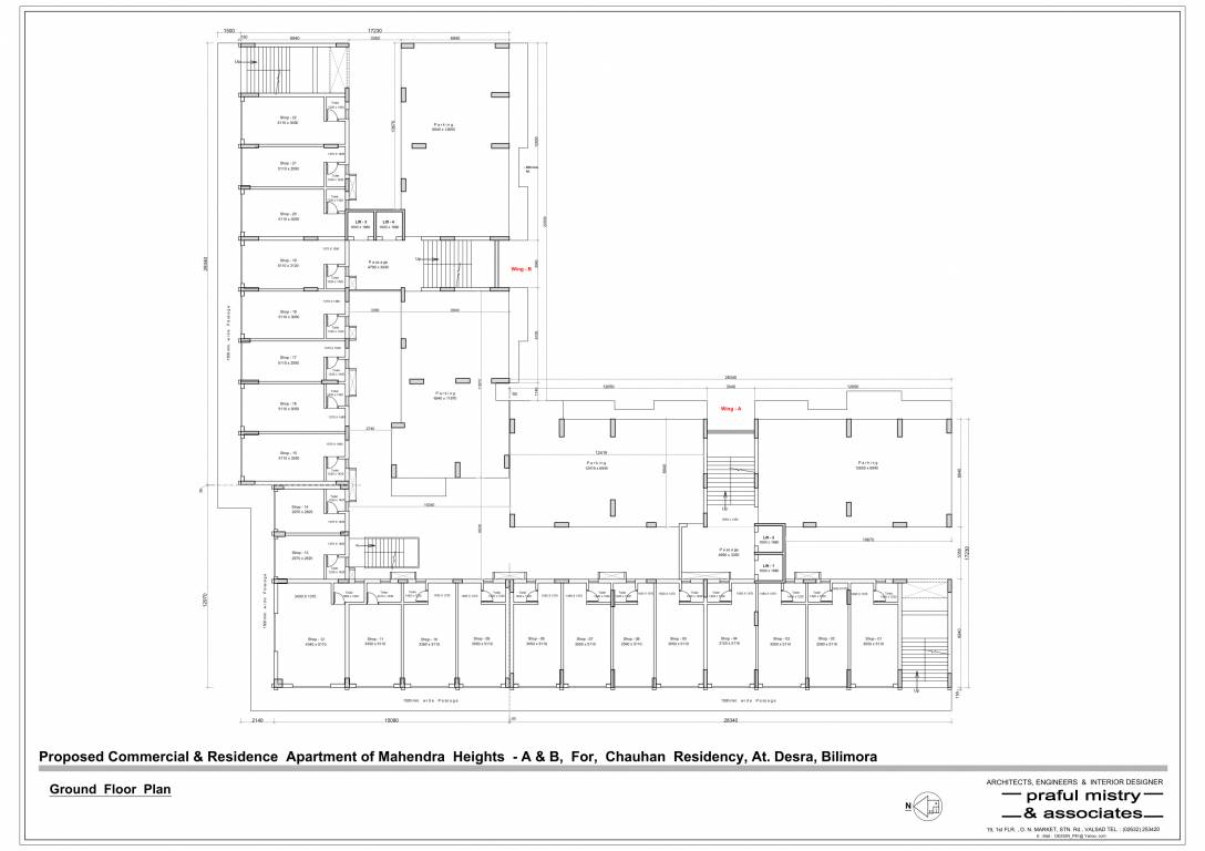 chauhan residency Wing A Cluster Plan from 1st to 2nd Floor