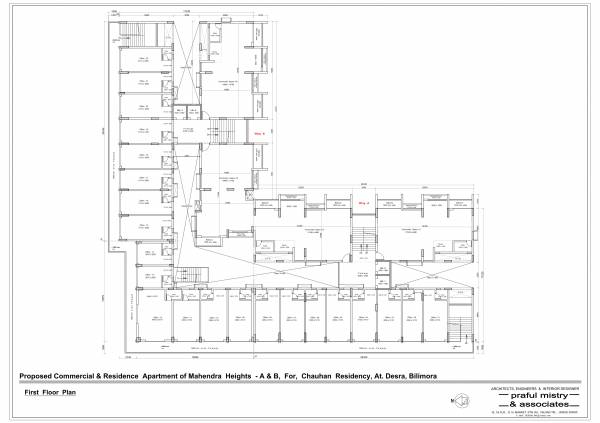  chauhan-residency Wing A Cluster Plan from 1st to 2nd Floor