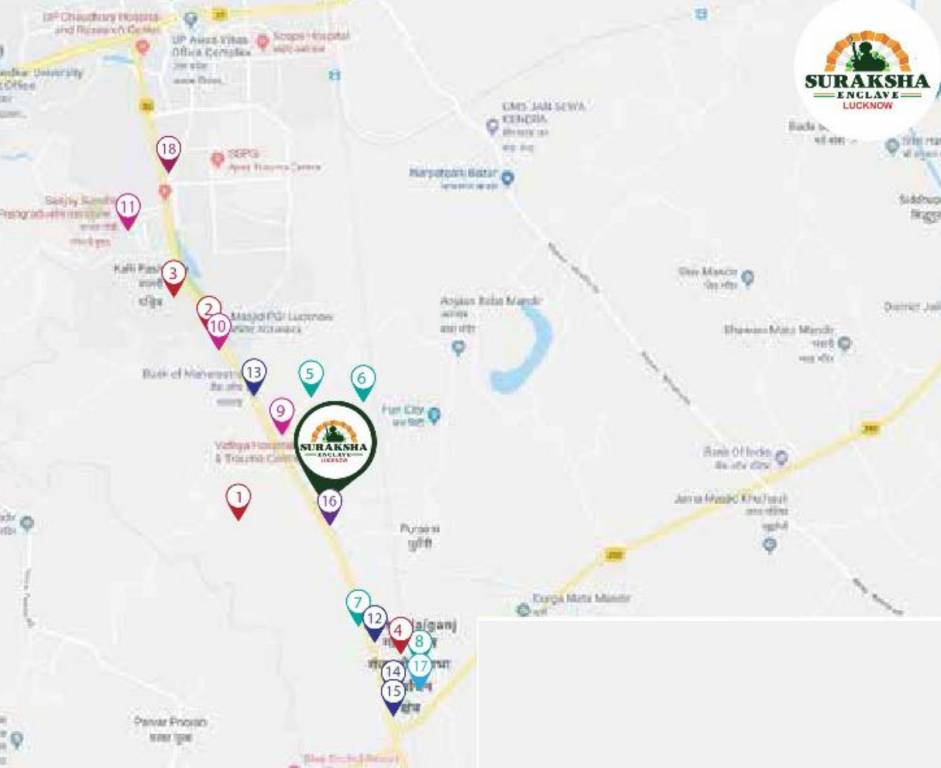  suraksha enclave phase 2 Location Plan