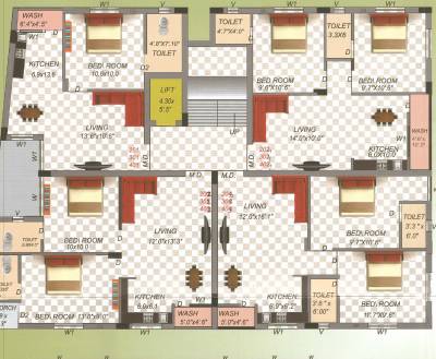  residency Wing A Cluster Plan from 1st to 2nd Floor