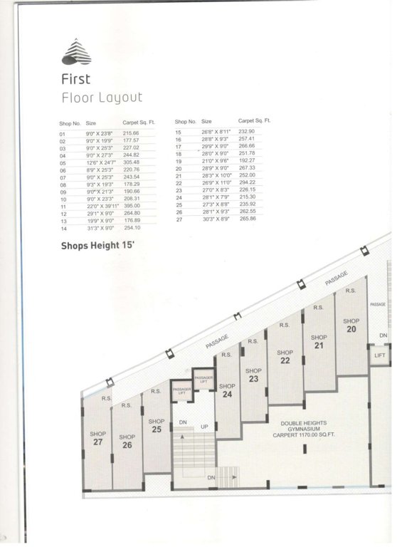  anant bhoomi Block A Cluster Plan from 1st to 2nd Floor