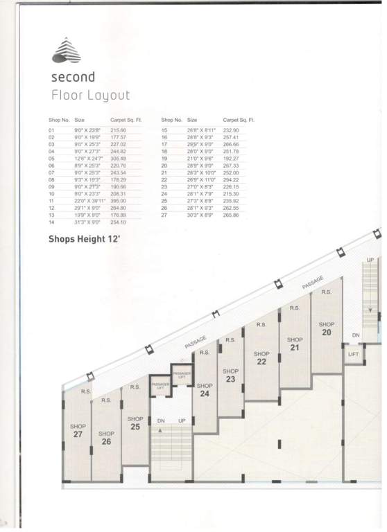  anant bhoomi Block A Cluster Plan from 1st to 2nd Floor