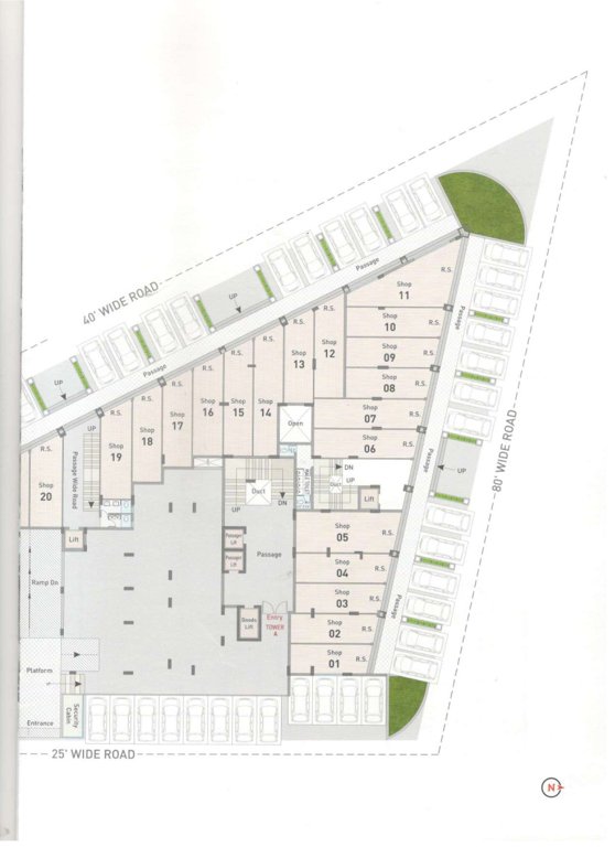  anant bhoomi Block A Cluster Plan from 1st to 2nd Floor