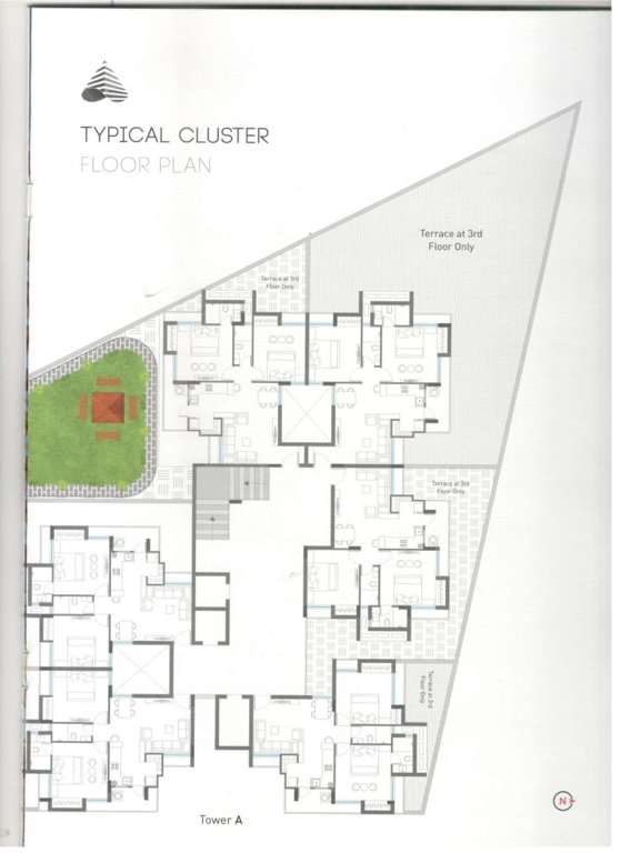  anant bhoomi Block B Cluster Plan from 1st to 2nd Floor