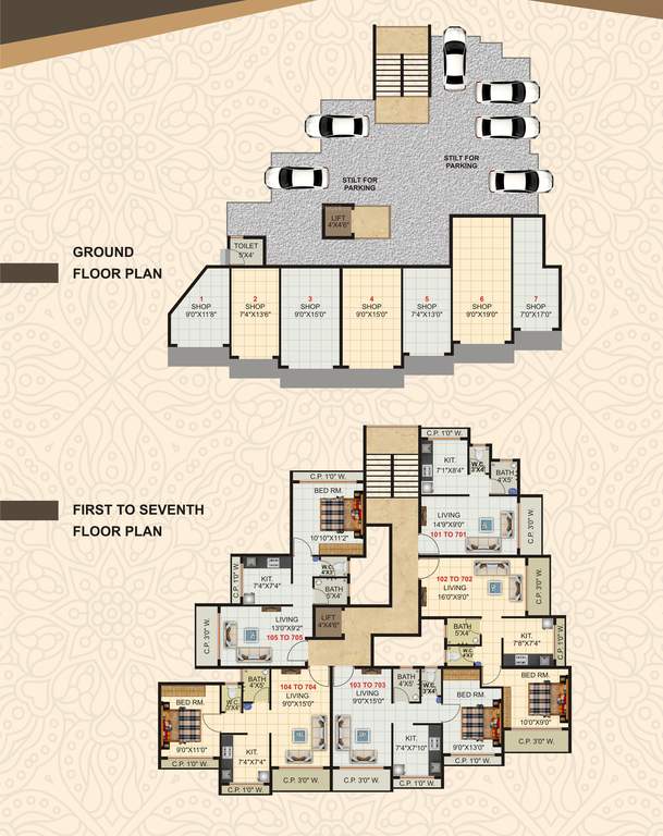  ekveera heights Ekveera Heights Cluster Plan