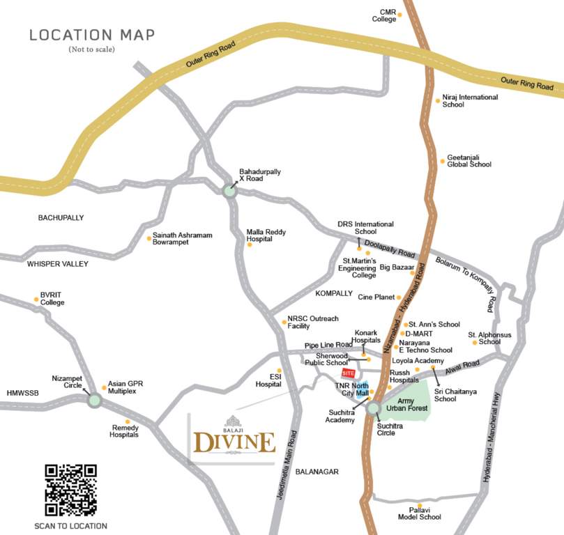  balaji divine Location Plan